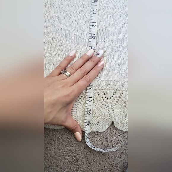 Vintage grandmacore cottagecore knit mermaid short sleeve sea medium large - Picture 5 of 12